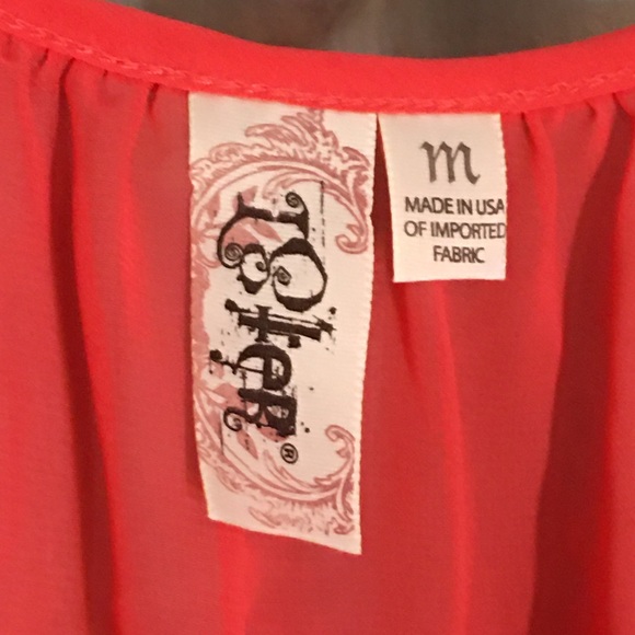 Tantrum Apparel Pink Long Sleeve cropped Top Sz M - Picture 5 of 8